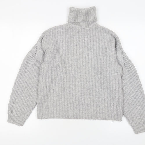 Friends Like These Women’s Grey Roll Neck Chunky Knit Jumper XS