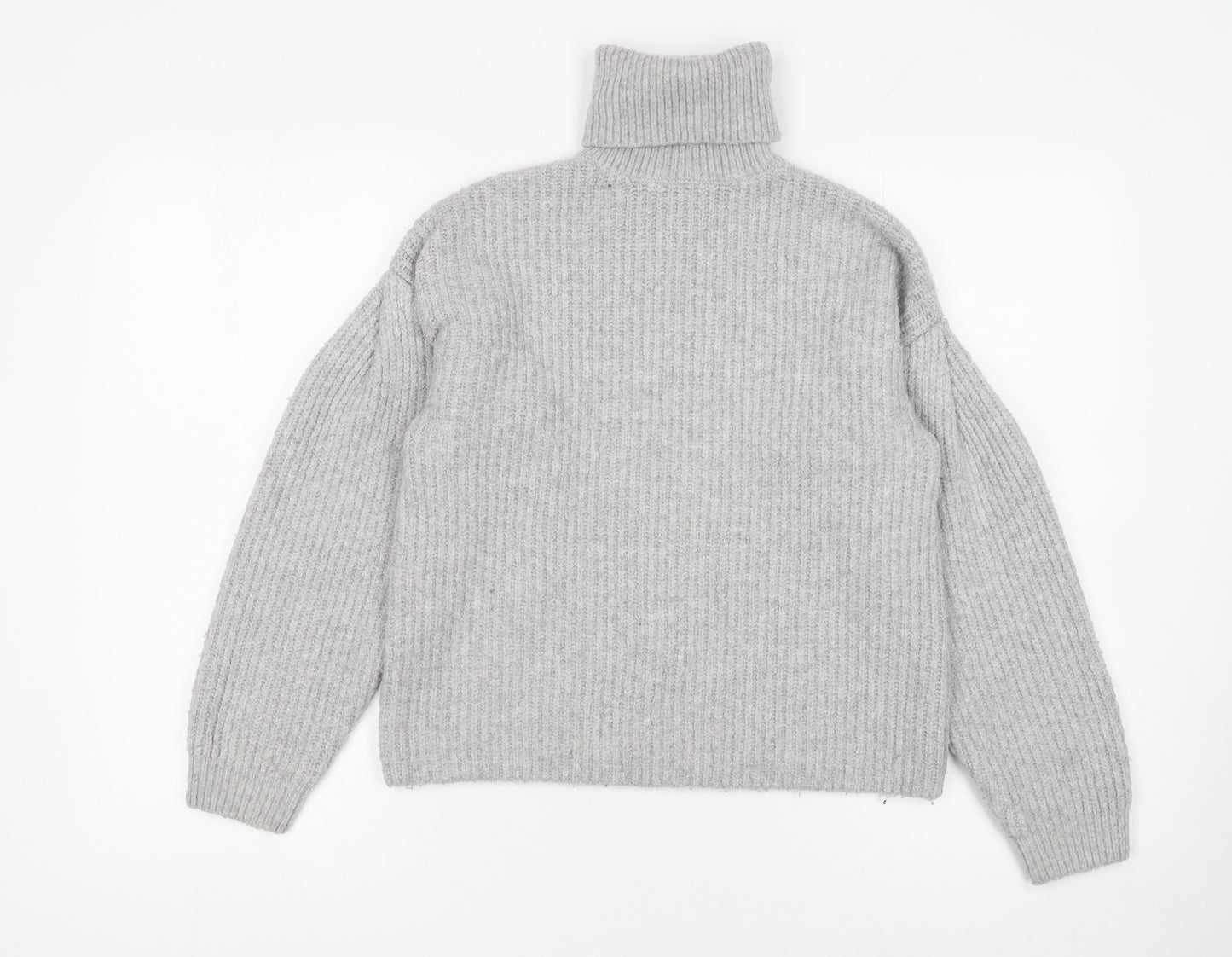 Friends Like These Women’s Grey Roll Neck Chunky Knit Jumper XS