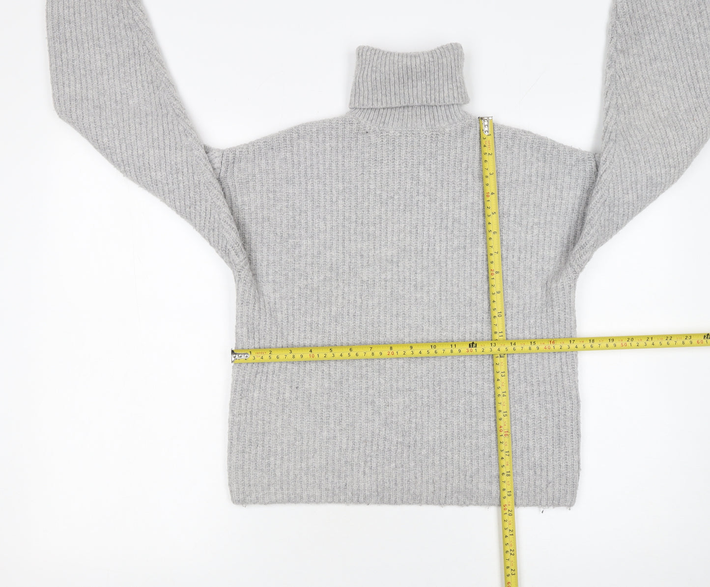 Friends Like These Women’s Grey Roll Neck Chunky Knit Jumper XS