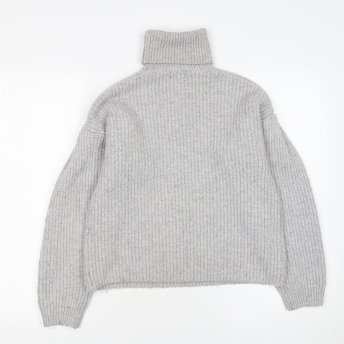 Friends Like These Women’s Grey Roll Neck Chunky Knit Jumper XS