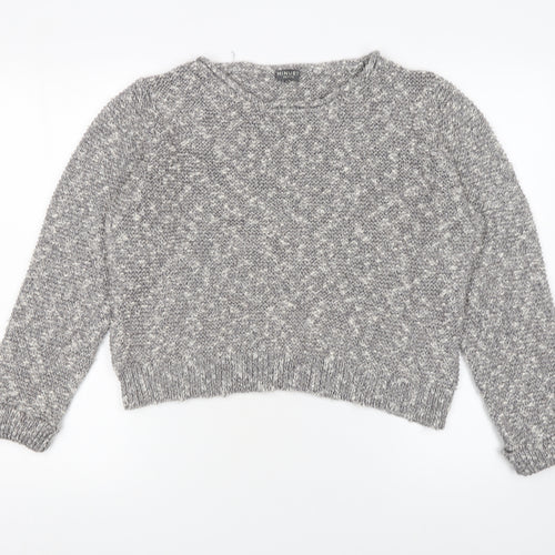 Minuet Petite Women’s Grey Chunky Knit Pullover Jumper Size L