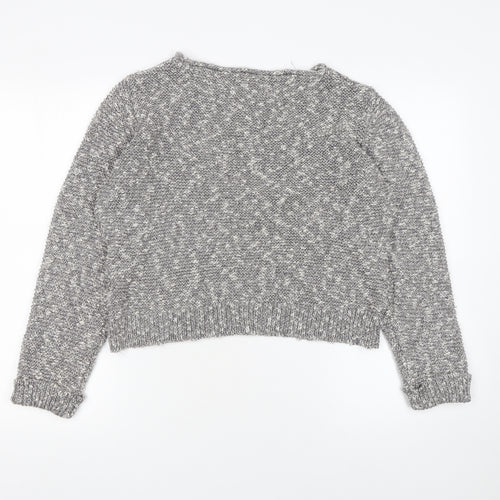 Minuet Petite Women’s Grey Chunky Knit Pullover Jumper Size L