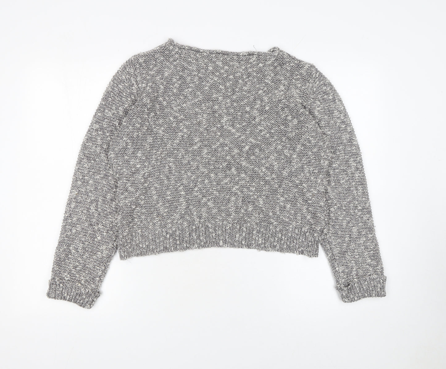 Minuet Petite Women’s Grey Chunky Knit Pullover Jumper Size L