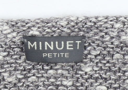Minuet Petite Women’s Grey Chunky Knit Pullover Jumper Size L