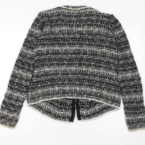 Dorothy Perkins Women’s Black Fair Isle Knit Cardigan Size 14