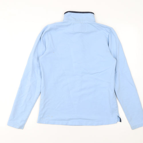Equestrian Women's Light Blue Henley Hoodie Sweatshirt Size 8-10