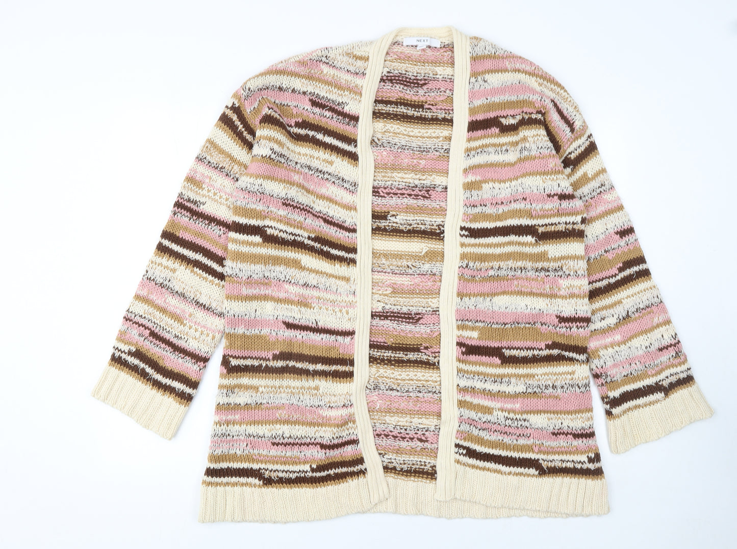 Next Women’s Multicoloured Knit Long Sleeve Open Cardigan Size 14