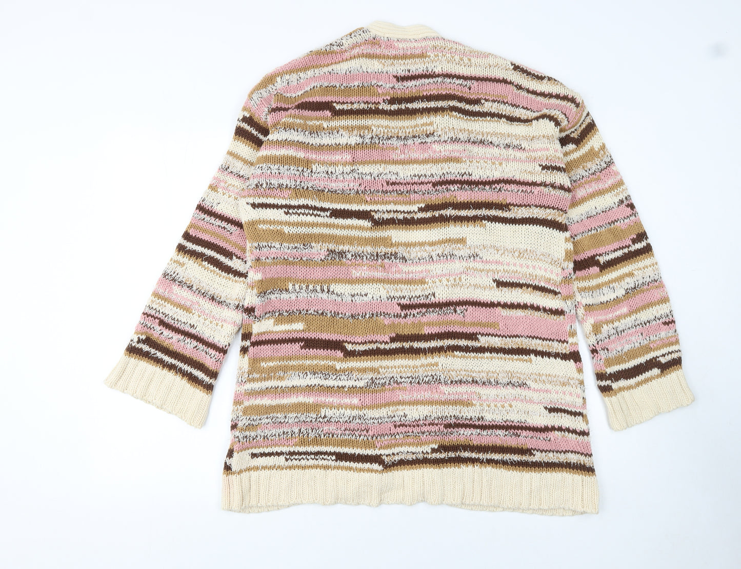 Next Women’s Multicoloured Knit Long Sleeve Open Cardigan Size 14