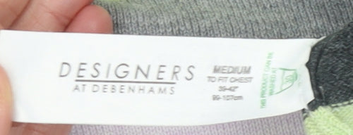 Debenhams Men's Multicoloured Stripe Cotton V-Neck Jumper Medium