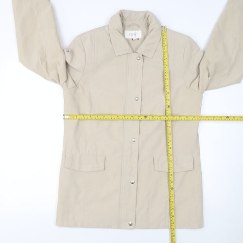 EWM Women’s Beige Mid-Length Casual Jacket Size 12 Polyester Blend