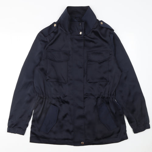 Next Women’s Blue Military Style Mid-Length Jacket Size 10