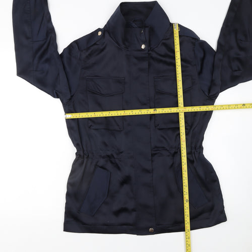 Next Women’s Blue Military Style Mid-Length Jacket Size 10