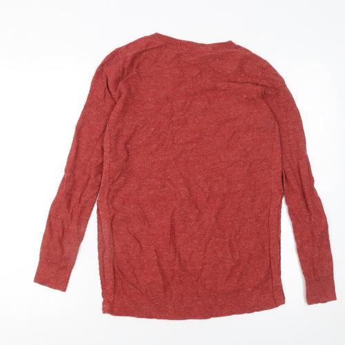 FatFace Women’s Red Cotton Crew Neck Jumper Size 8