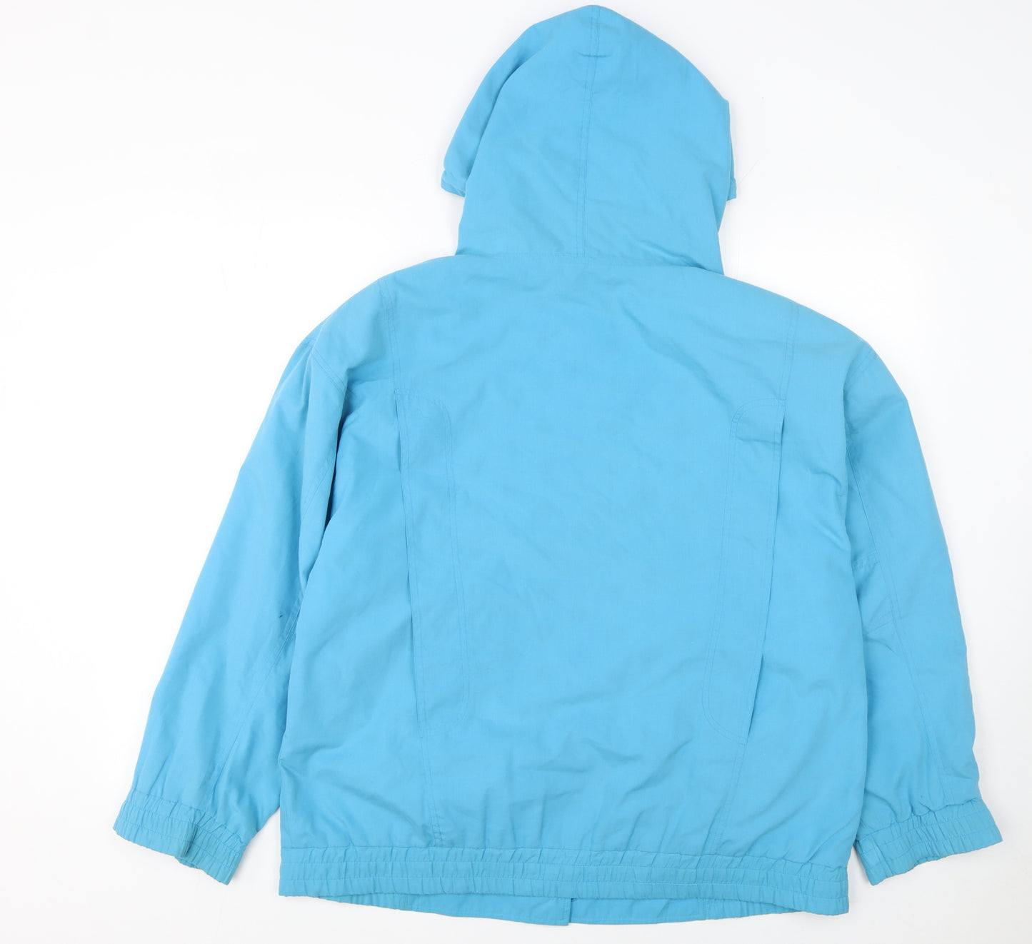 Telemac Women Blue Hooded Mid-Length Jacket Size 12