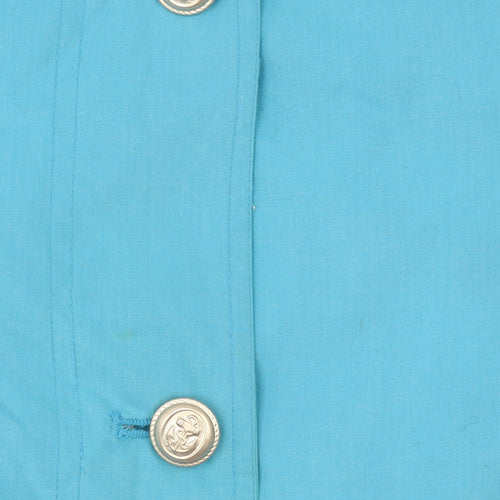 Telemac Women Blue Hooded Mid-Length Jacket Size 12