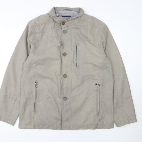 Jupiter Men's Beige Stand-Up Collar Mid-Length Jacket Size 40