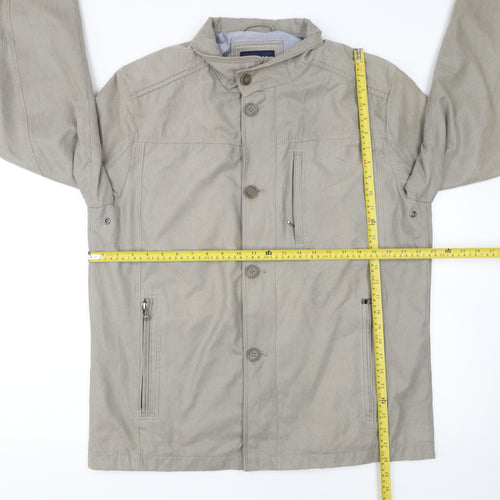 Jupiter Men's Beige Stand-Up Collar Mid-Length Jacket Size 40