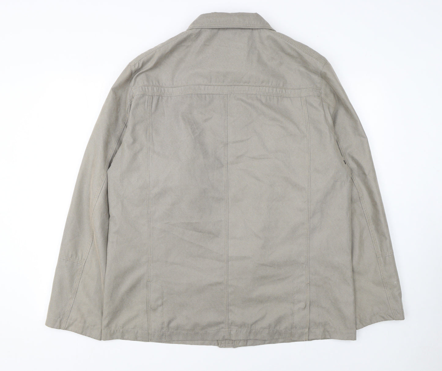 Jupiter Men's Beige Stand-Up Collar Mid-Length Jacket Size 40