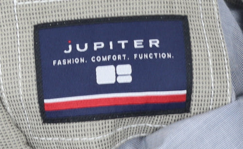 Jupiter Men's Beige Stand-Up Collar Mid-Length Jacket Size 40