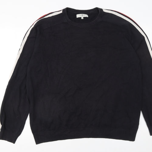 Jasper Conran Men’s Black XL Cotton Crew Neck Jumper