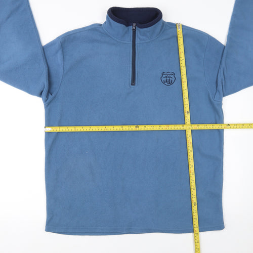 Atlas For Men Blue Fleece 1/4 Zip Pullover Sweatshirt Men's L