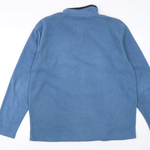 Atlas For Men Blue Fleece 1/4 Zip Pullover Sweatshirt Men's L