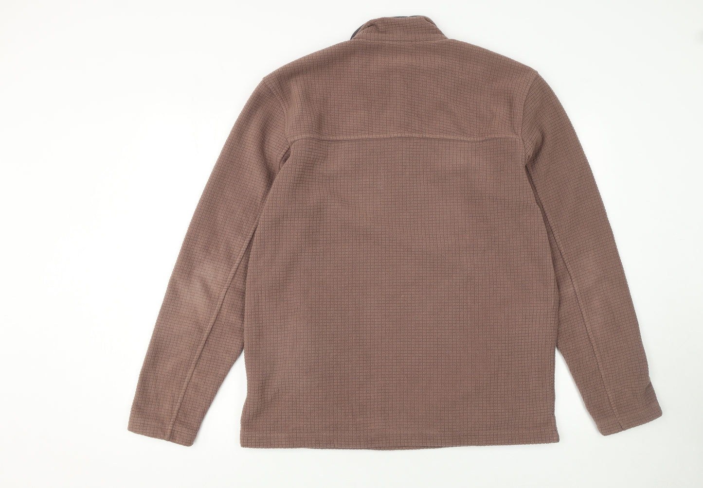 Gelert Mens Brown 1/4 Zip Fleece Pullover Sweatshirt Size M