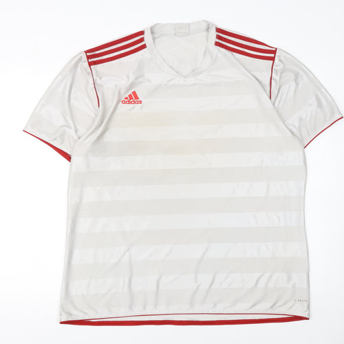 Adidas Men's White 2XL Football Training Jersey T-Shirt