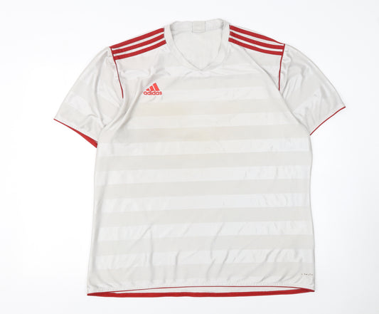 Adidas Men's White 2XL Football Training Jersey T-Shirt