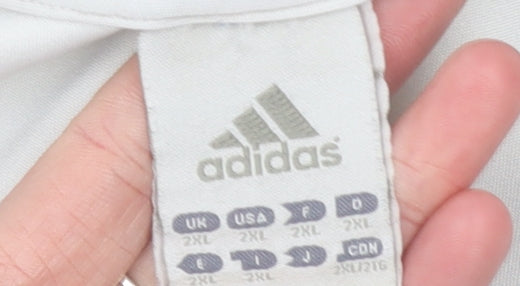 Adidas Men's White 2XL Football Training Jersey T-Shirt