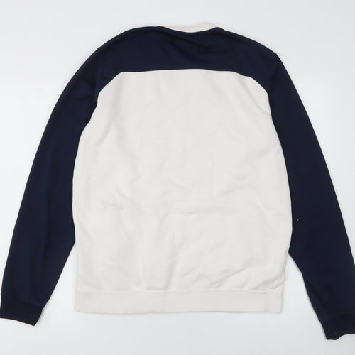 Nike Men's White Pullover Sweatshirt M Logo Sports Crew Neck