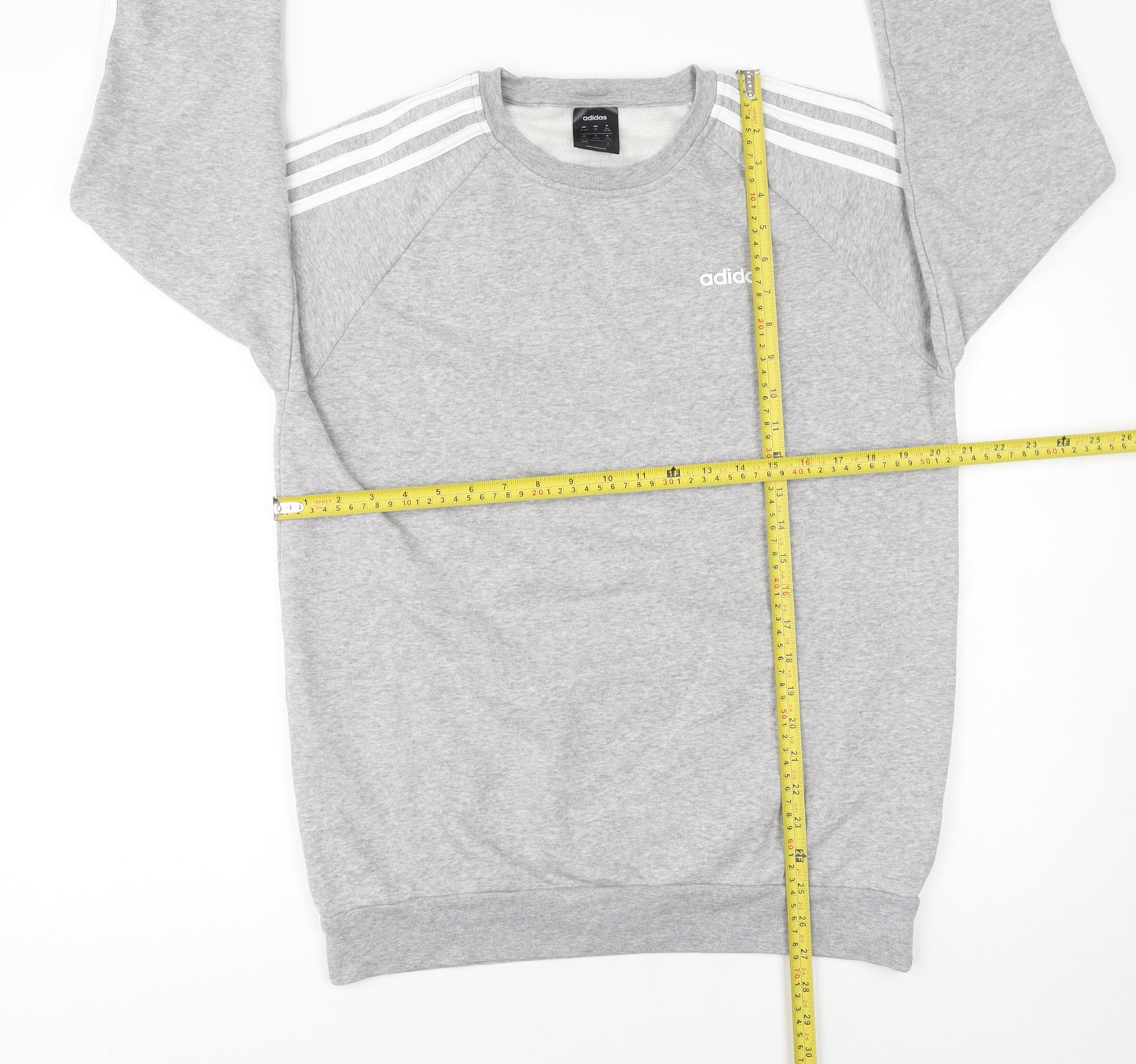 Adidas Womens Grey Crew Neck Sweatshirt XS Classic Logo Pullover