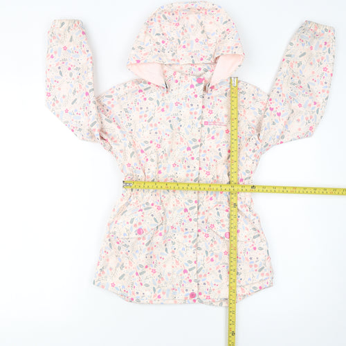 Mountain Warehouse Girls Multicoloured Floral Waterproof Hooded Rain Coat 7-8 Years