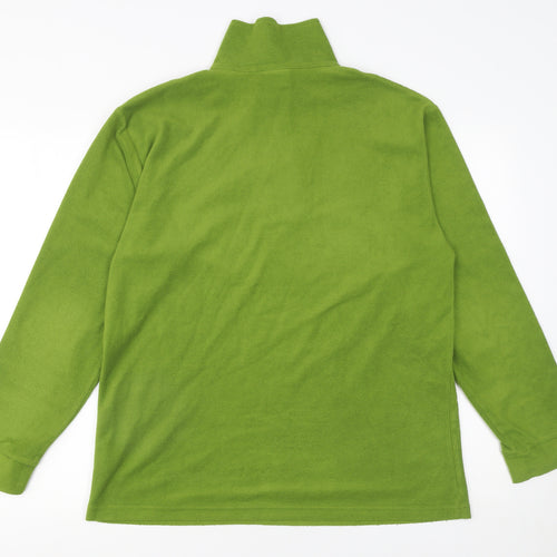 Trespass Men's Green Fleece 1/4 Zip Pullover Sweatshirt Size M