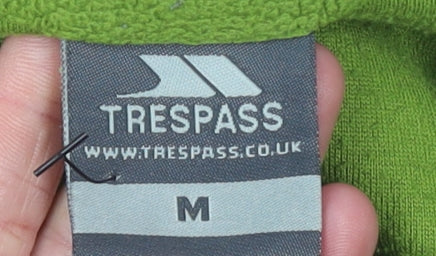 Trespass Men's Green Fleece 1/4 Zip Pullover Sweatshirt Size M
