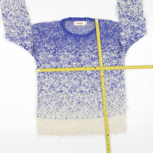 Louche Women’s Blue Crew Neck Chunky Knit Jumper Size 10