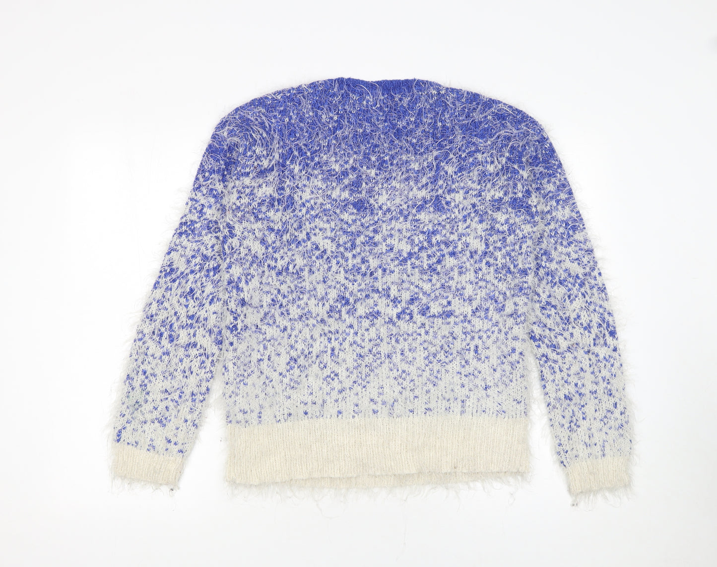 Louche Women’s Blue Crew Neck Chunky Knit Jumper Size 10