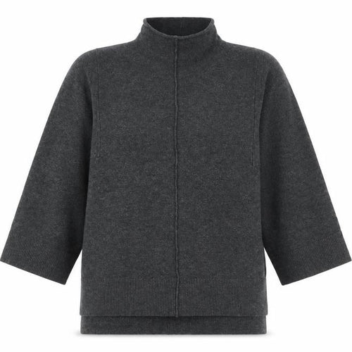 French Connection Women’s Grey XS Mock Neck Zip Knit Jumper