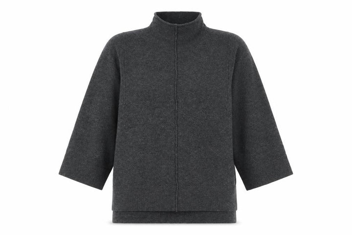 French Connection Women’s Grey XS Mock Neck Zip Knit Jumper