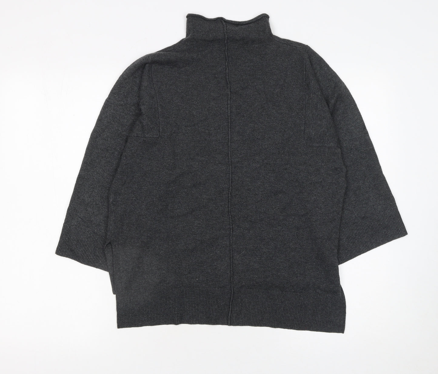 French Connection Women’s Grey XS Mock Neck Zip Knit Jumper