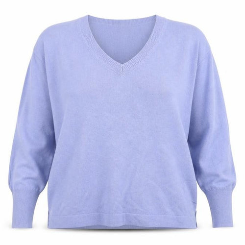 Marks and Spencer Women’s Blue V-Neck Knit Jumper Size S