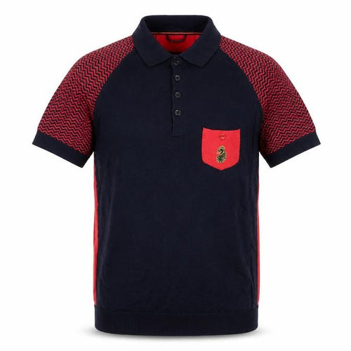 Luke Mens Multicoloured Polo Shirt L Short Sleeve Cotton
