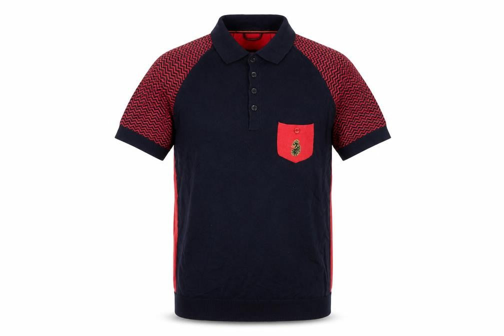 Luke Mens Multicoloured Polo Shirt L Short Sleeve Cotton