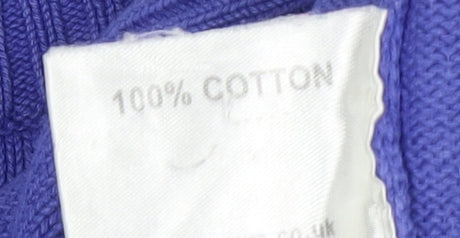 EWM Women’s Purple Cotton Crew Neck Jumper Size S 10-12