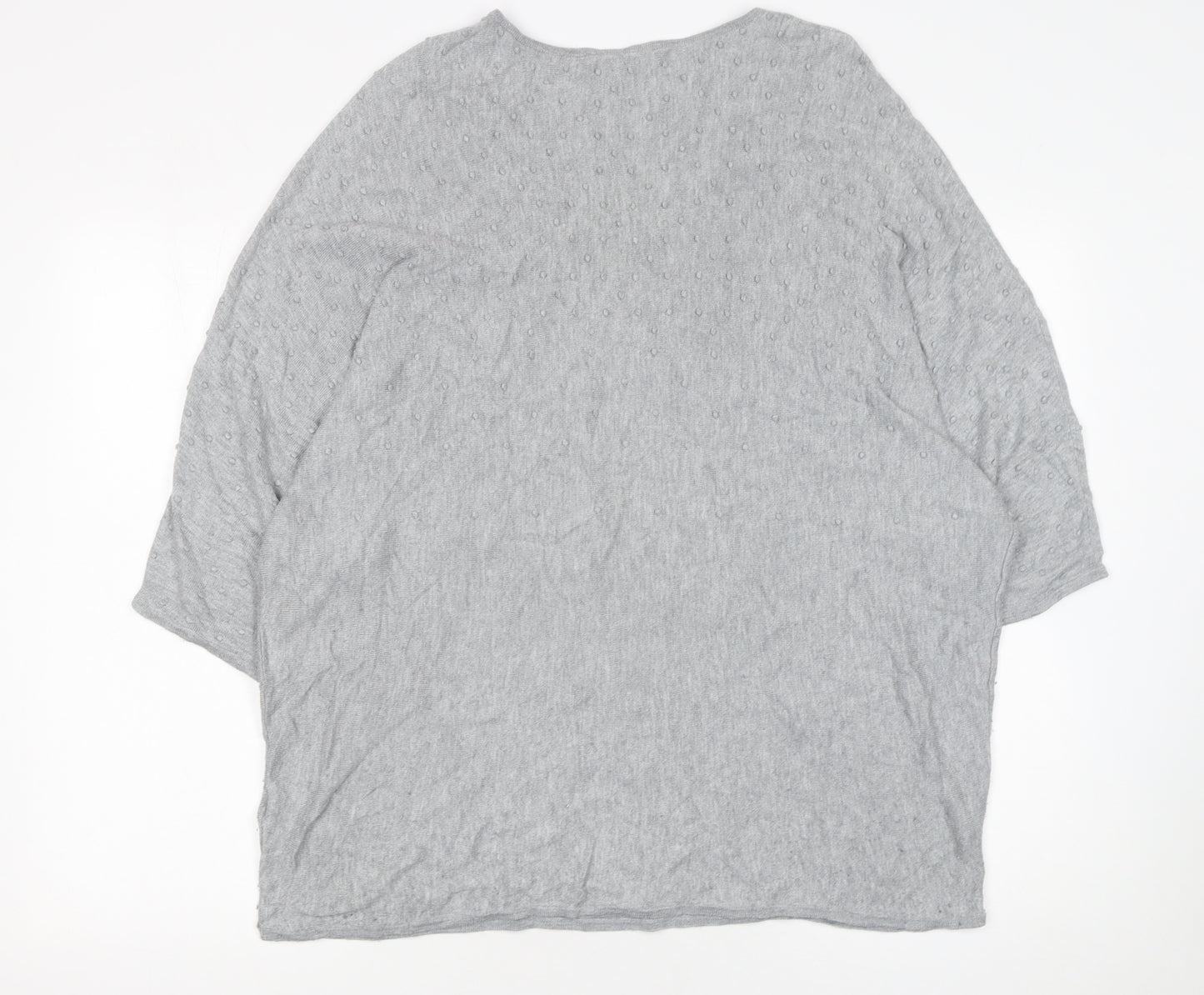 Studio 8 by Phase Eight Women's Grey V-Neck Knit Jumper Size 18
