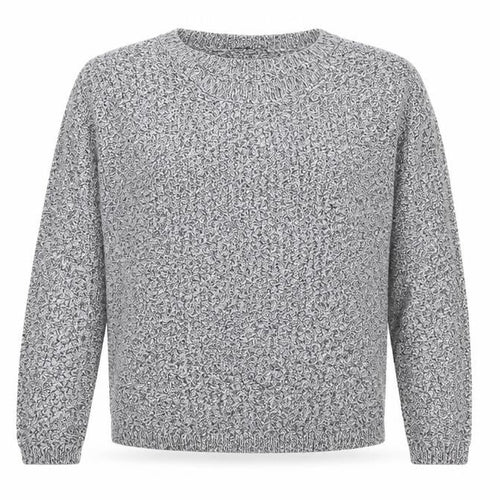 Marks and Spencer Women Grey Chunky-Knit Crew Neck Jumper Size 14