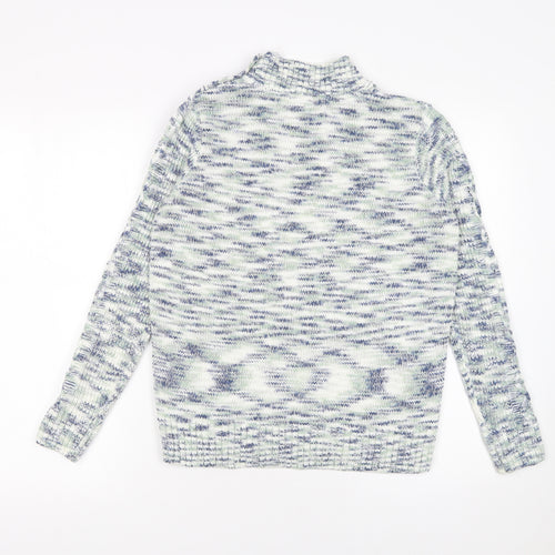 ISLE Women’s Multicoloured Roll Neck Cable-Knit Jumper Size S 10-12