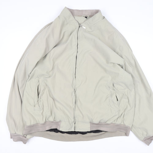 Canson of Denmark Men’s Beige Bomber Jacket Size M Lined Zip-Up