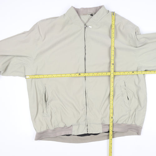 Canson of Denmark Men’s Beige Bomber Jacket Size M Lined Zip-Up