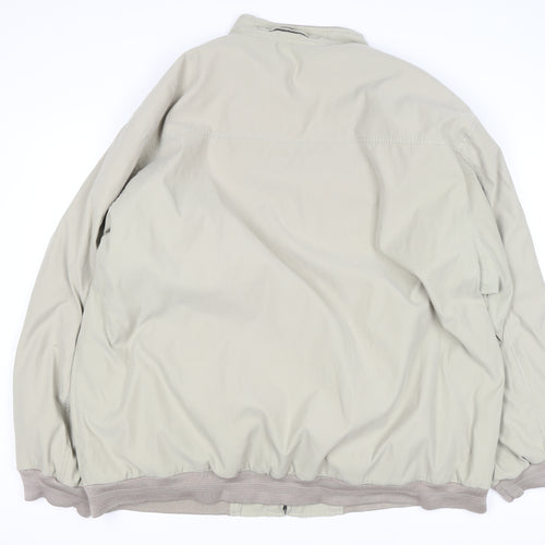 Canson of Denmark Men’s Beige Bomber Jacket Size M Lined Zip-Up